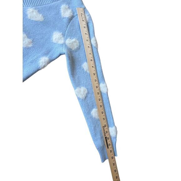 NEW Lilly Pulitzer Heart Jacquard Sweater Cardigan  size S Blue Button Front - Picture 8 of 9